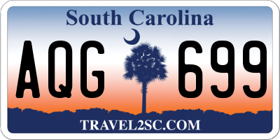 SC license plate AQG699