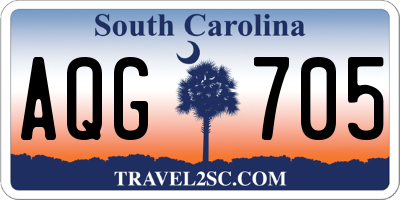 SC license plate AQG705