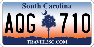 SC license plate AQG710