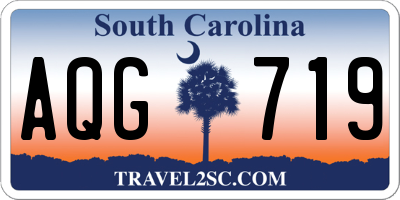 SC license plate AQG719
