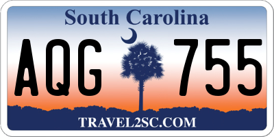 SC license plate AQG755