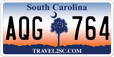 SC license plate AQG764