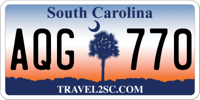 SC license plate AQG770