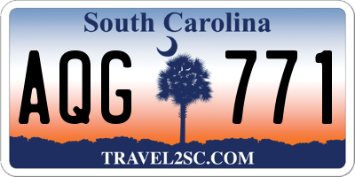 SC license plate AQG771