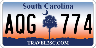SC license plate AQG774