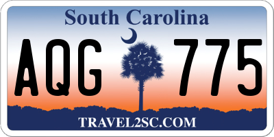 SC license plate AQG775
