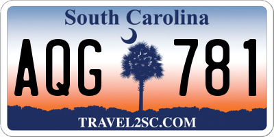 SC license plate AQG781
