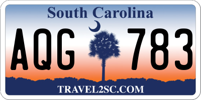 SC license plate AQG783