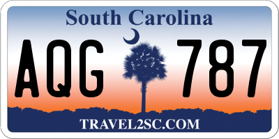 SC license plate AQG787
