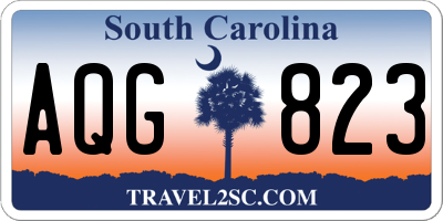 SC license plate AQG823