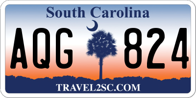 SC license plate AQG824