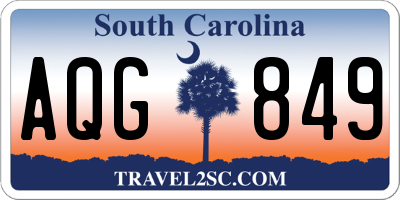 SC license plate AQG849