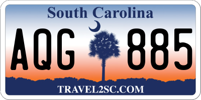 SC license plate AQG885
