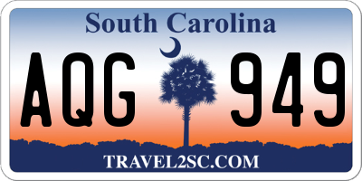 SC license plate AQG949