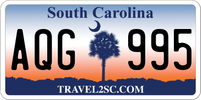 SC license plate AQG995