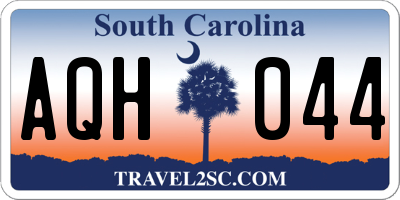 SC license plate AQH044