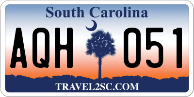 SC license plate AQH051