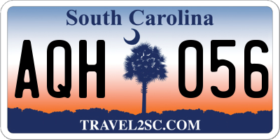 SC license plate AQH056