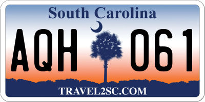 SC license plate AQH061