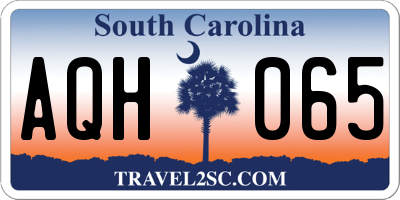 SC license plate AQH065