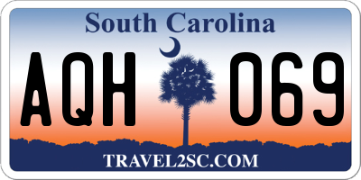 SC license plate AQH069