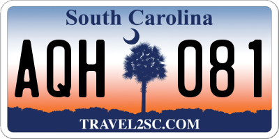 SC license plate AQH081