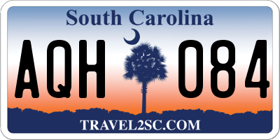 SC license plate AQH084