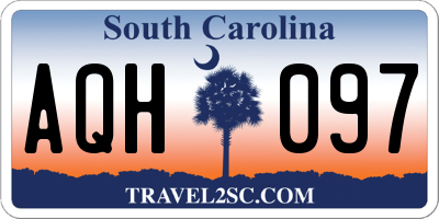 SC license plate AQH097