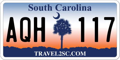 SC license plate AQH117