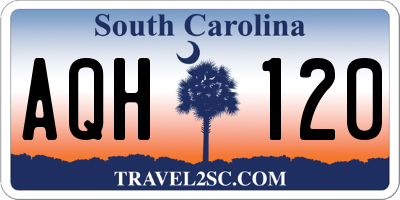 SC license plate AQH120