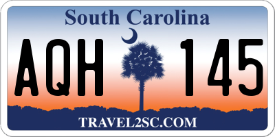 SC license plate AQH145
