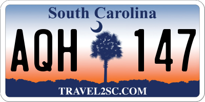 SC license plate AQH147