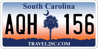 SC license plate AQH156