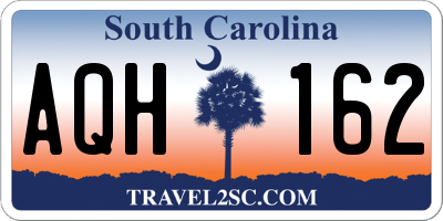 SC license plate AQH162