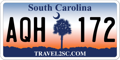 SC license plate AQH172