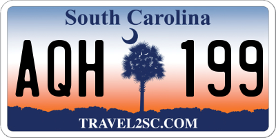 SC license plate AQH199