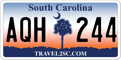 SC license plate AQH244