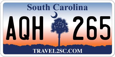 SC license plate AQH265