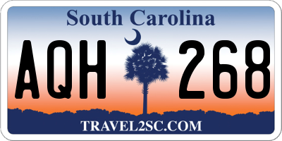 SC license plate AQH268
