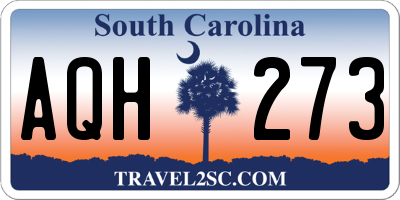 SC license plate AQH273