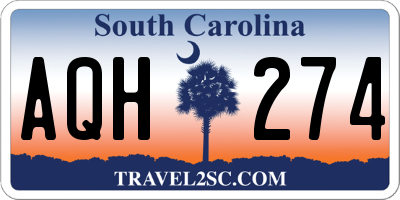SC license plate AQH274
