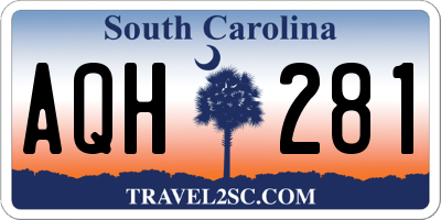 SC license plate AQH281