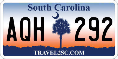 SC license plate AQH292