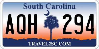 SC license plate AQH294