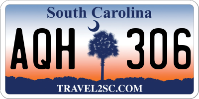 SC license plate AQH306