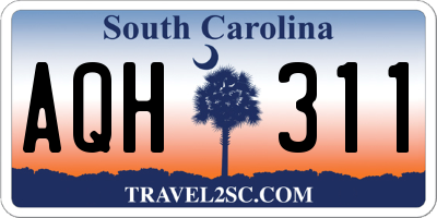 SC license plate AQH311