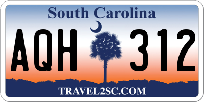 SC license plate AQH312