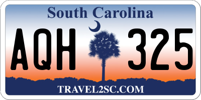 SC license plate AQH325