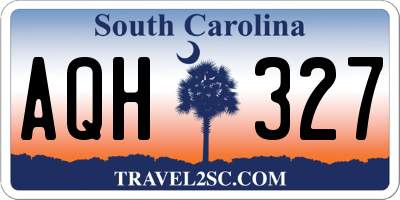 SC license plate AQH327
