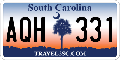 SC license plate AQH331